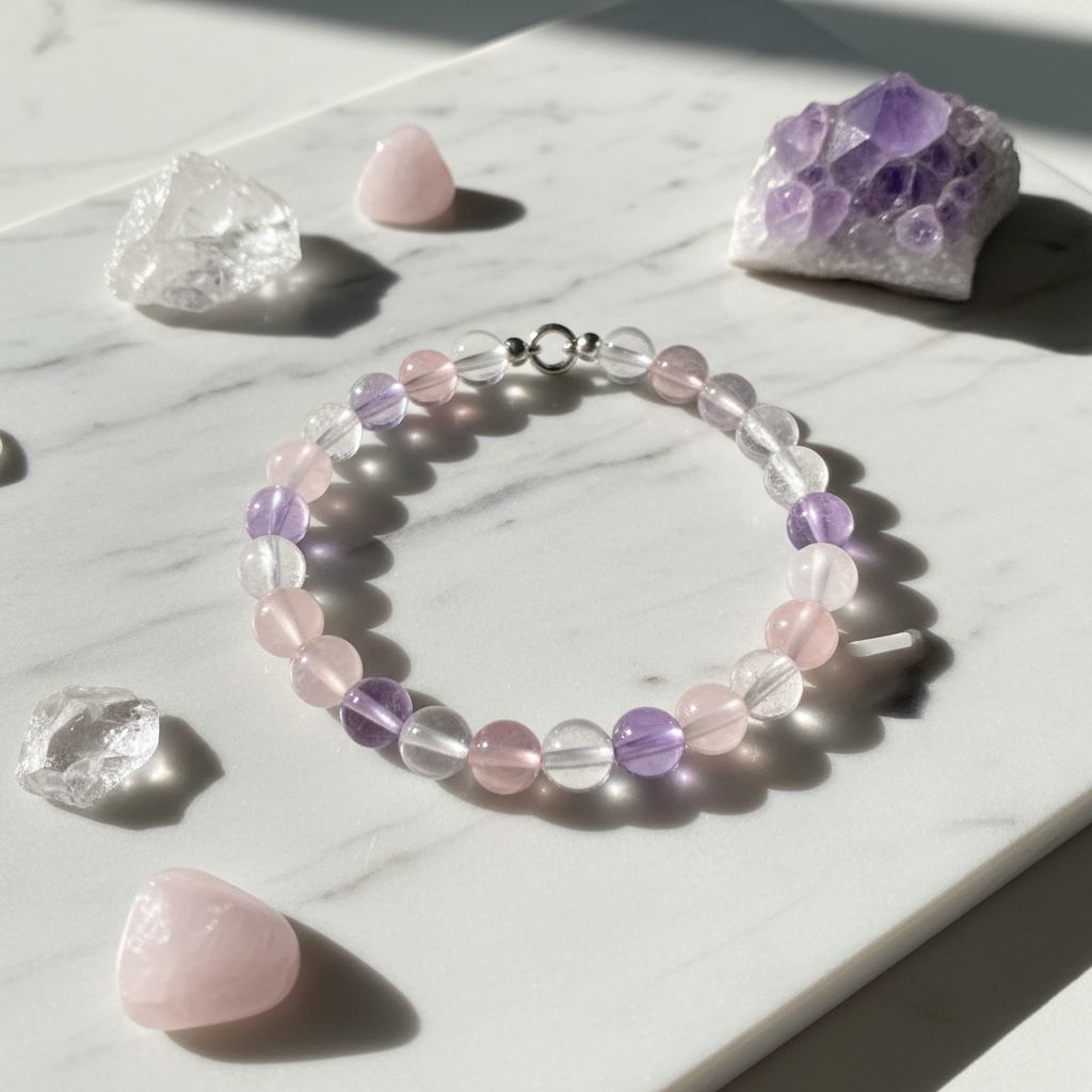 Natural Crystal Bracelet Healing Stone Jewelry